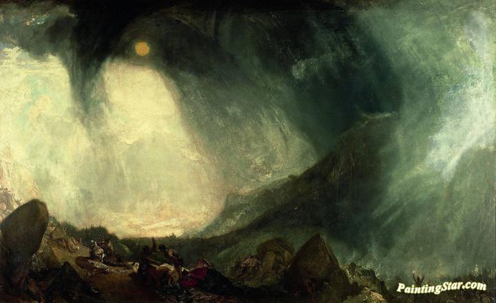 Snow Storm: Hannibal and His Army Crossing the Alps Artwork by Joseph Mallord William Turner