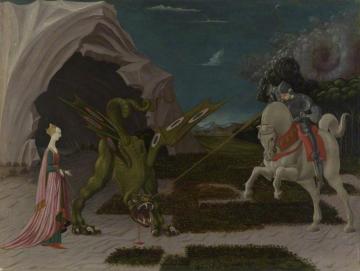 Saint George And The Dragon Artwork by Paolo Uccello