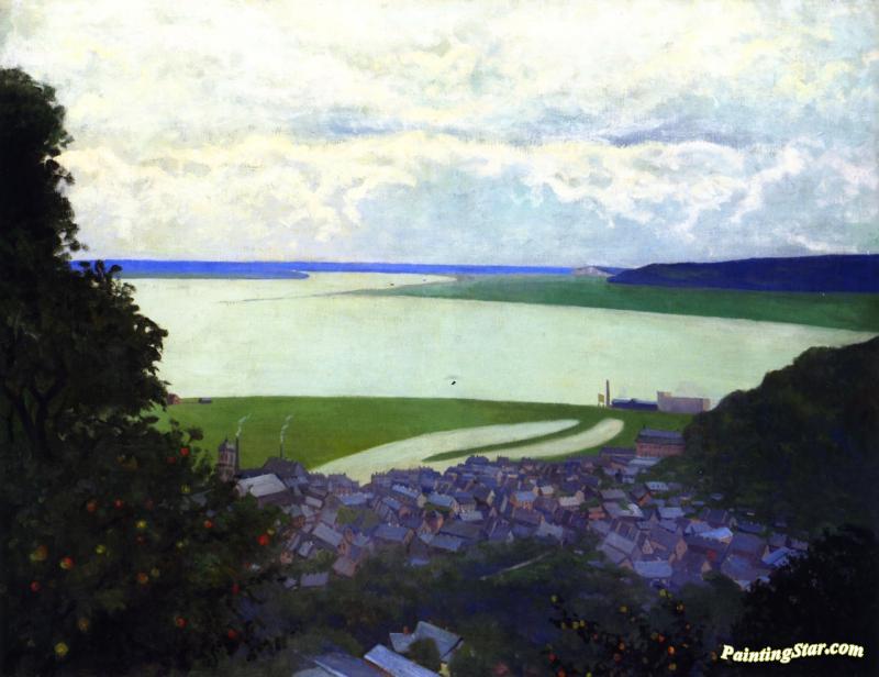 View Of Honfleur, Morning Artwork by Felix Vallotton