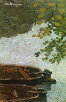 Boats On A Stream Artwork by Kees Van Dongen