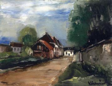Village Street Artwork by Maurice De Vlaminck