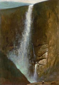The Falls Artwork by Albert Bierstadt