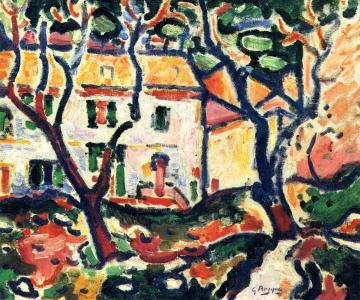 The House Behind The Trees Artwork by Georges Braque