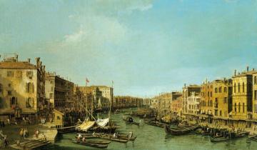 Venice:  The Grand Canal from the Rialto to the Palazzo Foscari Artwork by Giovanni Antonio Canal