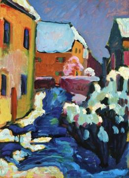 Kochel - Graveyard and Rectory Artwork by Wassily Kandinsky