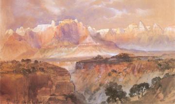 Cliffs of the Rio Virgin, South Utah Artwork by Thomas Moran