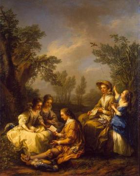 Reading Artwork by Carle van Loo