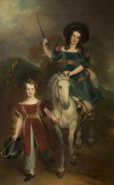 George Harry, Lord Grey of Groby, and His Sister Lady Margaret Henrietta Maria Grey Artwork by George Sanders