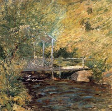 The Little Bridge Artwork by John Twachtman