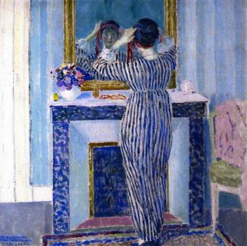 Blue Interior Artwork by Frederick Carl Frieseke
