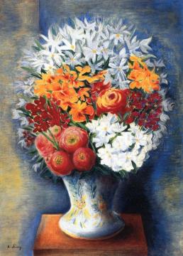 Bouquet of Flowers Artwork by Moise Kisling