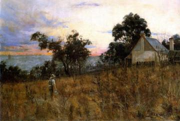 Winter Evening, Hawthorn Artwork by Frederick McCubbin