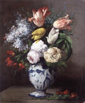 Vase Of Flowers Artwork by Theodule Ribot