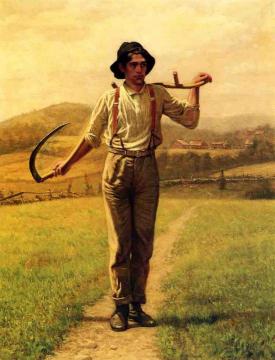 Fieldhand with Sythe Artwork by John George Brown