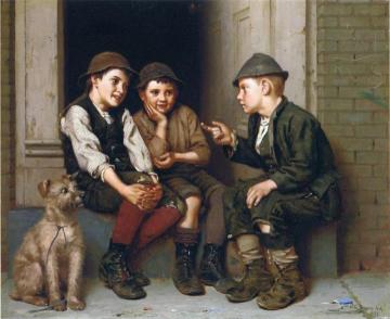 Plotting Mischief Artwork by John George Brown