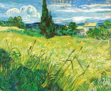 Wheatfield With Cypress Artwork by Vincent Van Gogh