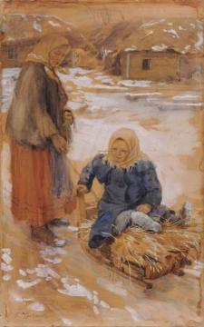 Village Scene, Artwork by Fedot Sychkov