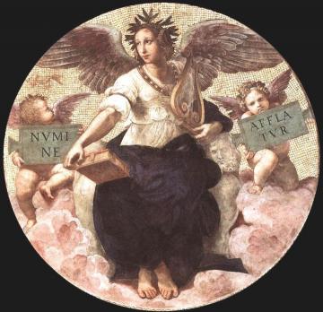 Poetry (ceiling tondo) (Stanza della Segnatura) Artwork by Raphael