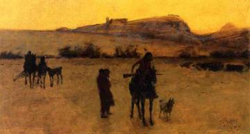 Study For "danger" Artwork by Henry F. Farny