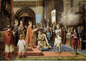 Joan Of Arc At The Coronation Of Charles Vii In Reims Cathedral Artwork by Wladyslaw Bakalowicz