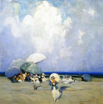 Beach Scene Artwork by Frederic Milton Grant