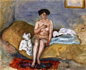 Nude Woman Seated on a Sofa Artwork by Pierre Bonnard