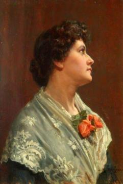 Portrait of a Woman Artwork by John Bagnold Burgess
