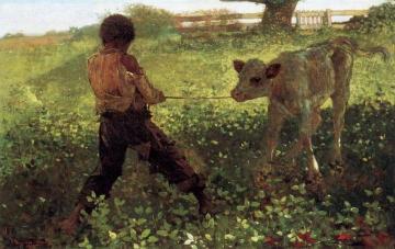 The Unruly Calf Artwork by Winslow Homer