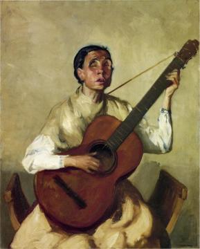 Blind Spanish Singer Artwork by Robert Henri