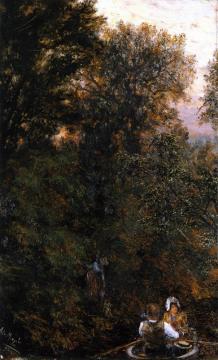 Outing In A Dinghy Artwork by Adolph von Menzel