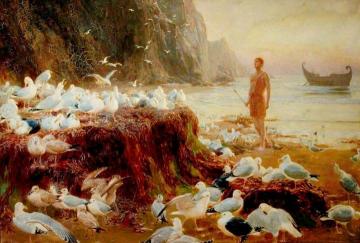 An Old World Wanderer Artwork by Briton Riviere