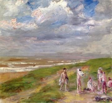 After Bathing Artwork by Max Liebermann