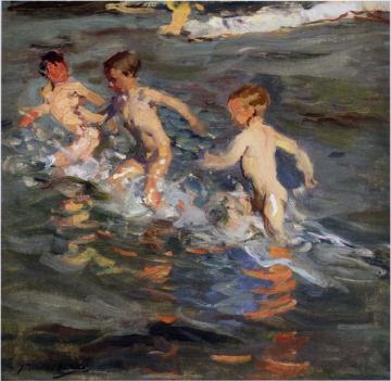 Children at the beach Artwork by Joaquin Sorolla y Bastida