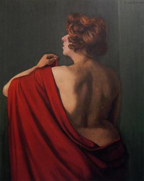 Woman With Red Shawl Artwork by Felix Vallotton