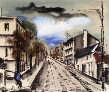 Street In A Village Artwork by Maurice De Vlaminck