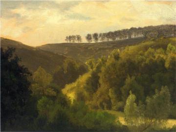Sunrise over Forest and Grove Artwork by Albert Bierstadt
