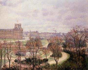 View of the Tulleries: Morning Artwork by Camille Pissarro