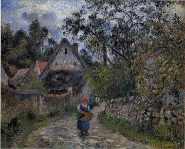 The Village Path Artwork by Camille Pissarro