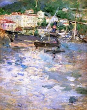 Harbor at Nice Artwork by Berthe Morisot