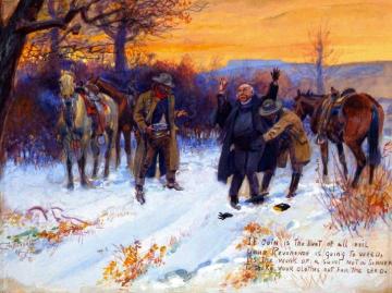 Fleecing the Priest Artwork by Charles Marion Russell