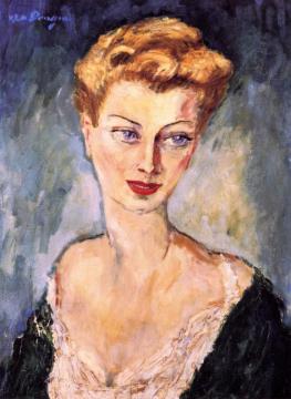 The Green Scarf Artwork by Kees Van Dongen