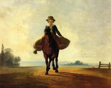 The Mill Boy: The Boonville Juvenile Clay Club Banner Artwork by George Caleb Bingham
