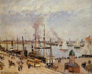 The Port of Le Havre - High Tide Artwork by Camille Pissarro