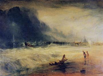 Life-boat And Manby Apparatus Going Off To A Stranded Vessel Making Signal Of Distress Artwork by Joseph Mallord William Turner
