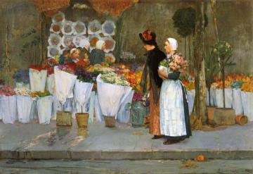 At the Florist Artwork by Frederick Childe Hassam
