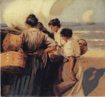 Pescadoras Artwork by Enrique Martinez Cubells