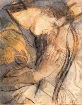 Study Of A Girl Artwork by Stanislaw Wyspianski