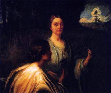 Anna Grainger Daingerfield and Unidentified Figure Artwork by Elliott Daingerfield