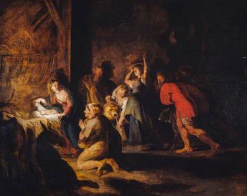 The Adoration of the Shepherds Artwork by Peter Paul Rubens