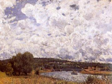 The Seine at Suresnes Artwork by Alfred Sisley